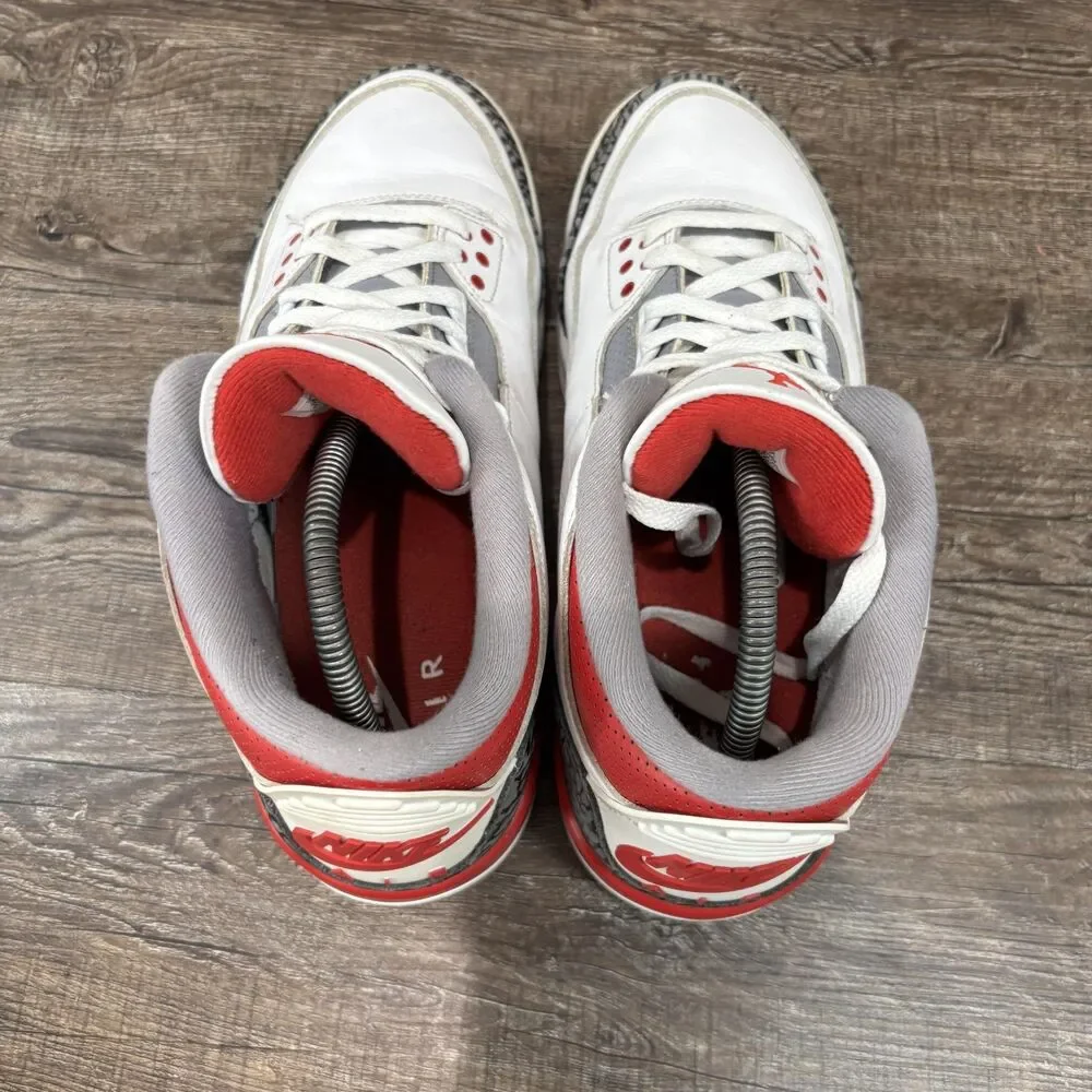 Air Jordan 3 Retro Shoes Men's 10 Fire Red White Cement Nike DN3707-160